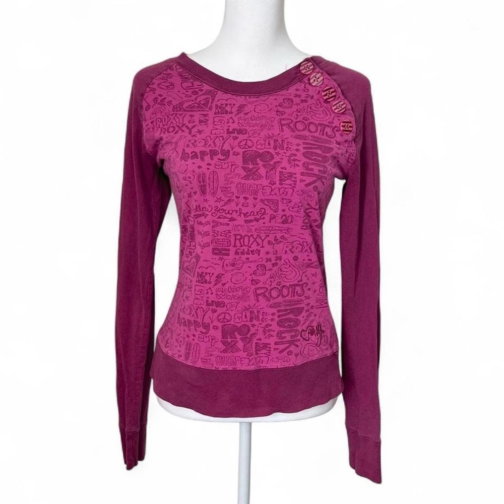 Y2K Roxy Long Sleeve Top - Picture 1 of 5